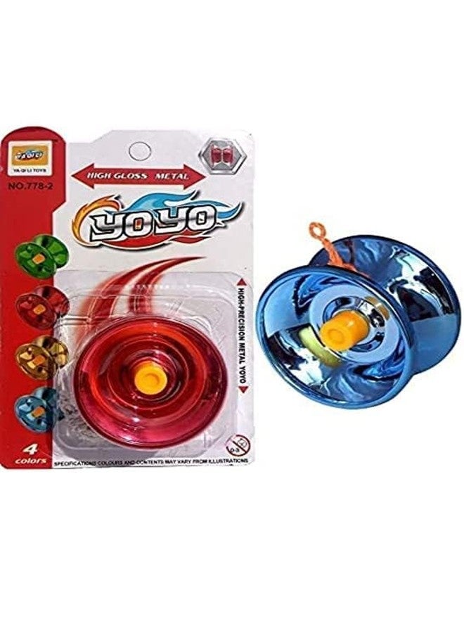 GLOW FIRST High Gloss Metal YoYo High Speed Toy Yoyo Metal Yoyo Toy (Random Color ) for Girls and Boys; Kids - Image 1